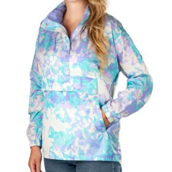 NWT Lauren James M &XXL Pastl Print Pullovr Anonak - Picture 2 of 5